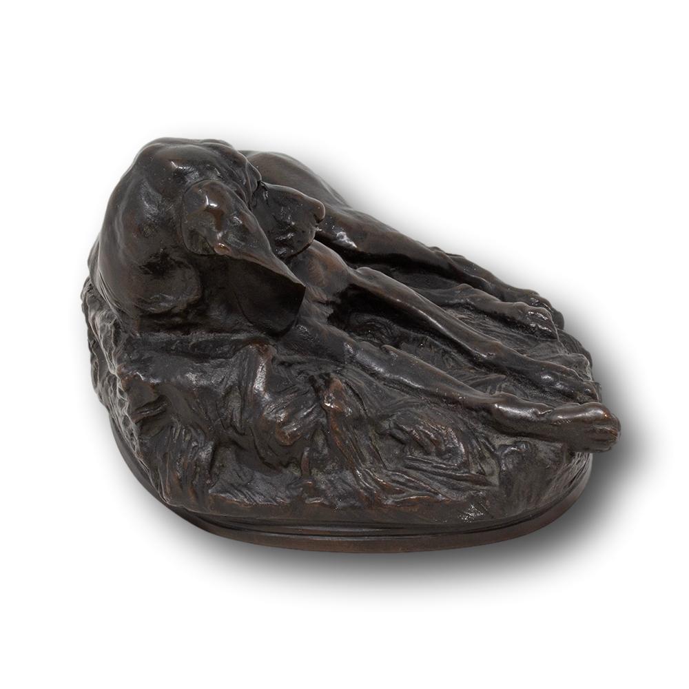 Antique French Dog Bronze Sculpture by Emmanuel Fremiet 3