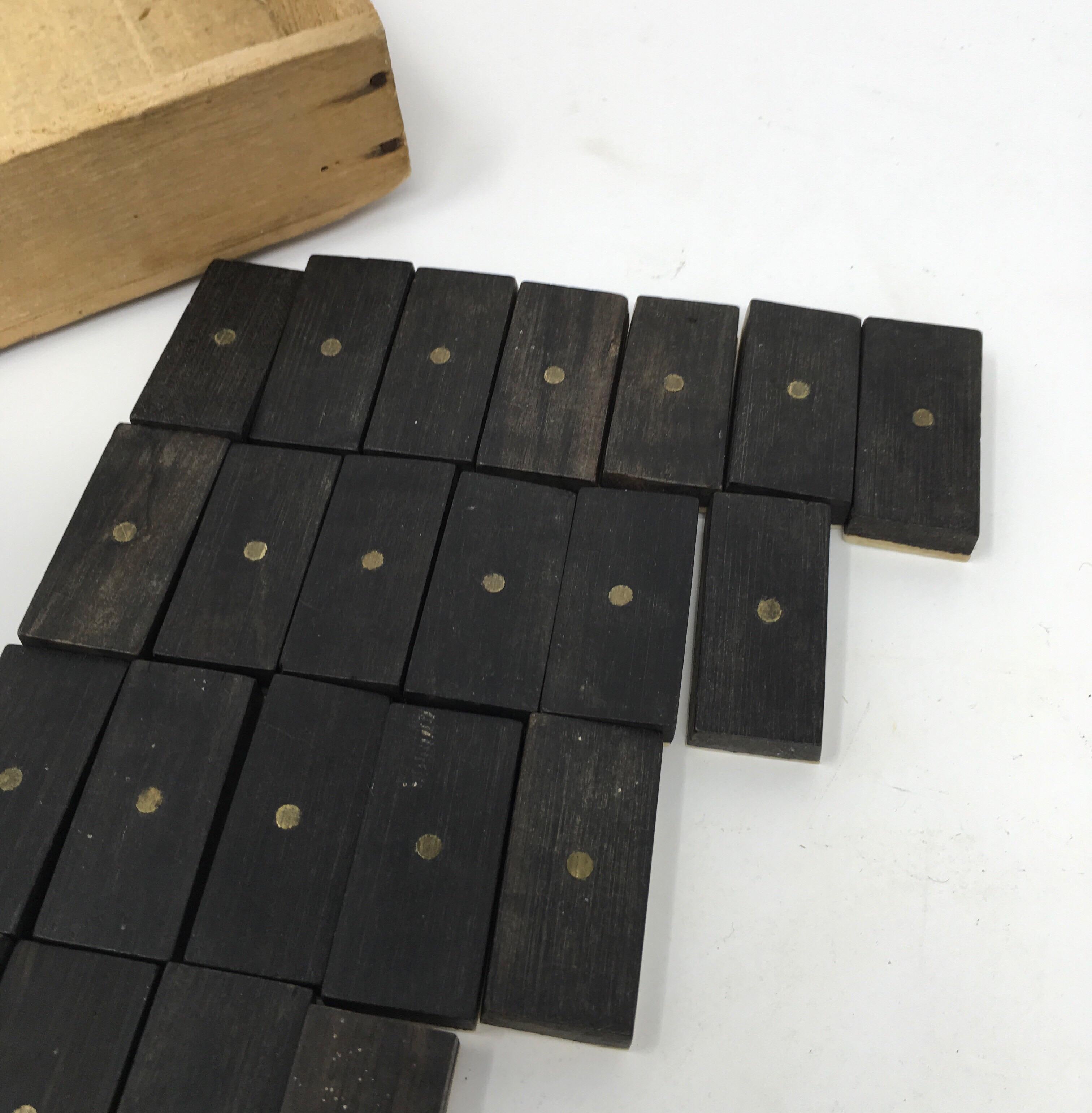 Brass Antique French Domino Set