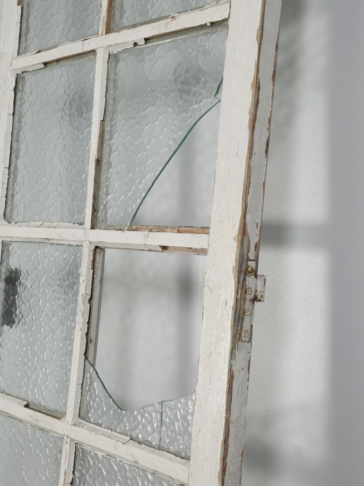 Early 20th Century Antique French Door in Old Paint