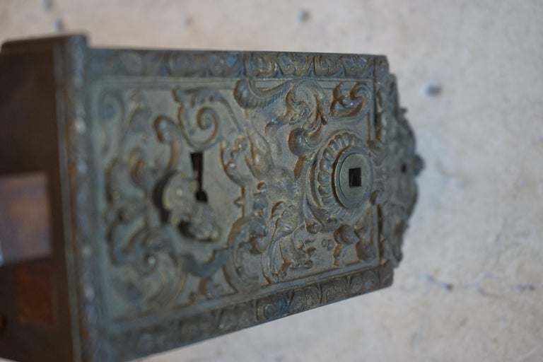 Antique French Door Rim Lock at 1stDibs