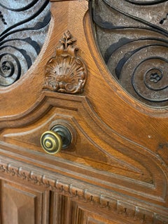 Antique French Door with Central Knob