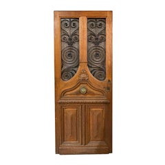 Antique French Door with Central Knob