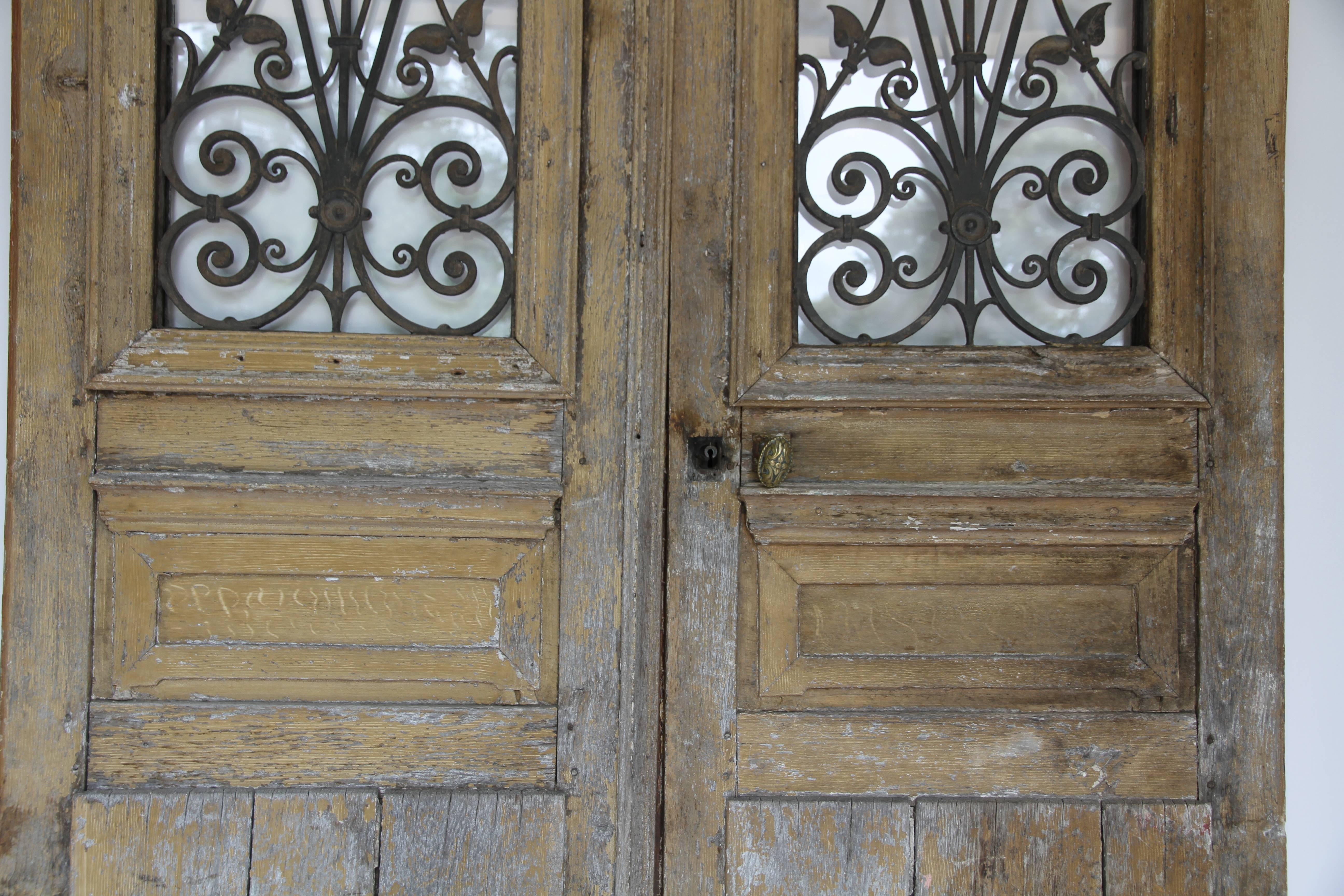 iron french doors
