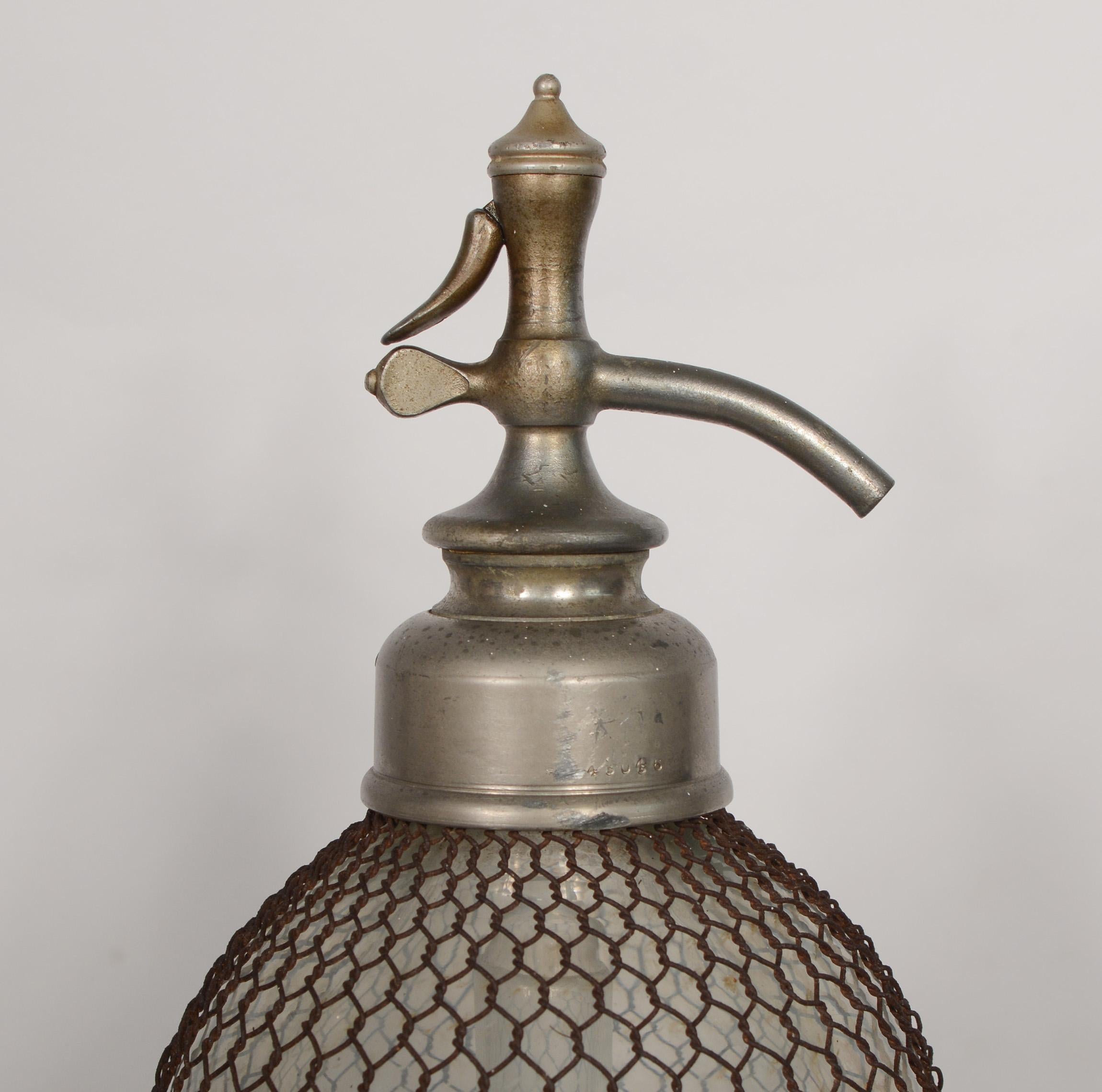 Antique French Double Gourd Seltzer Bottle In Good Condition For Sale In San Mateo, CA