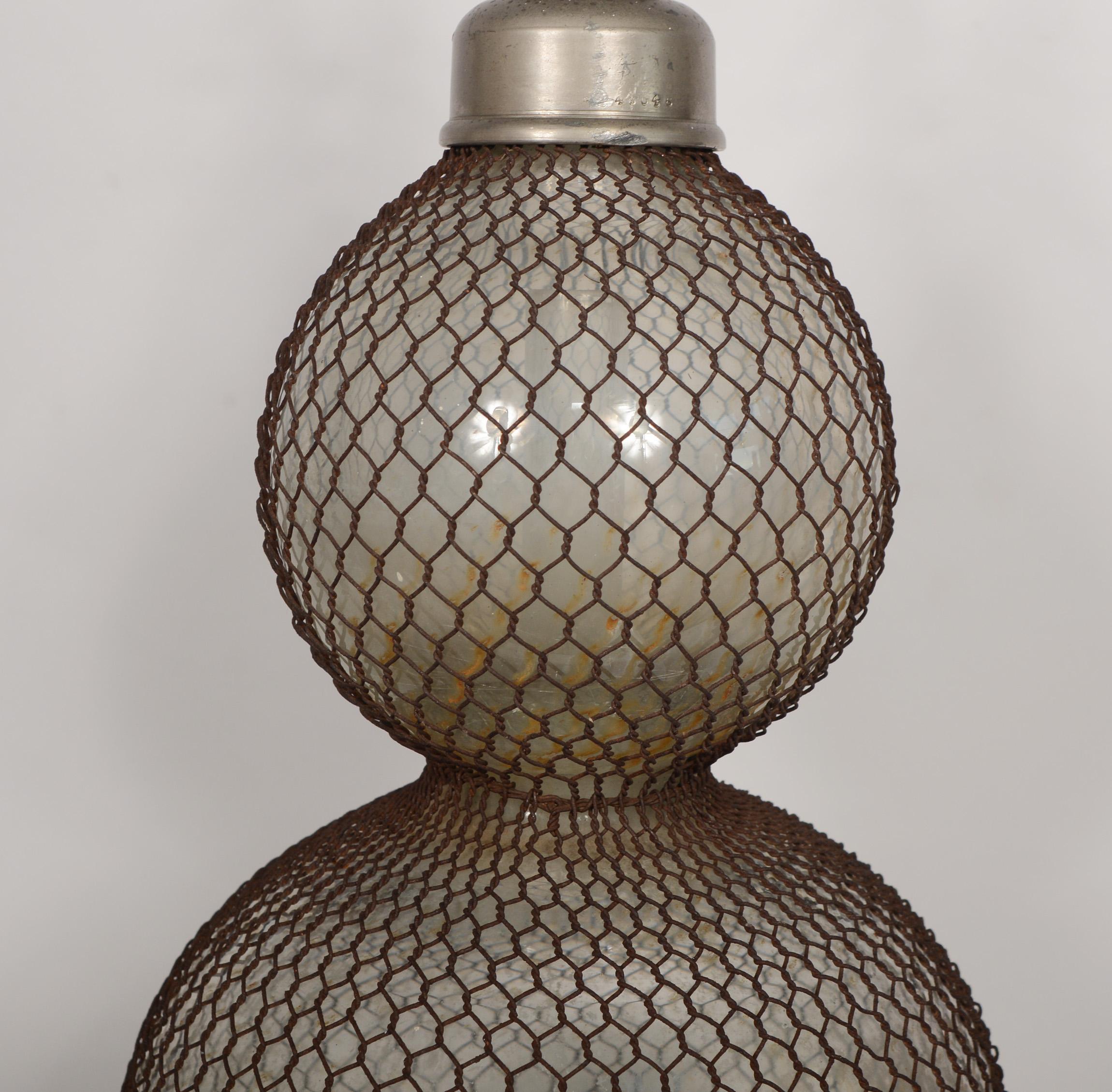20th Century Antique French Double Gourd Seltzer Bottle For Sale