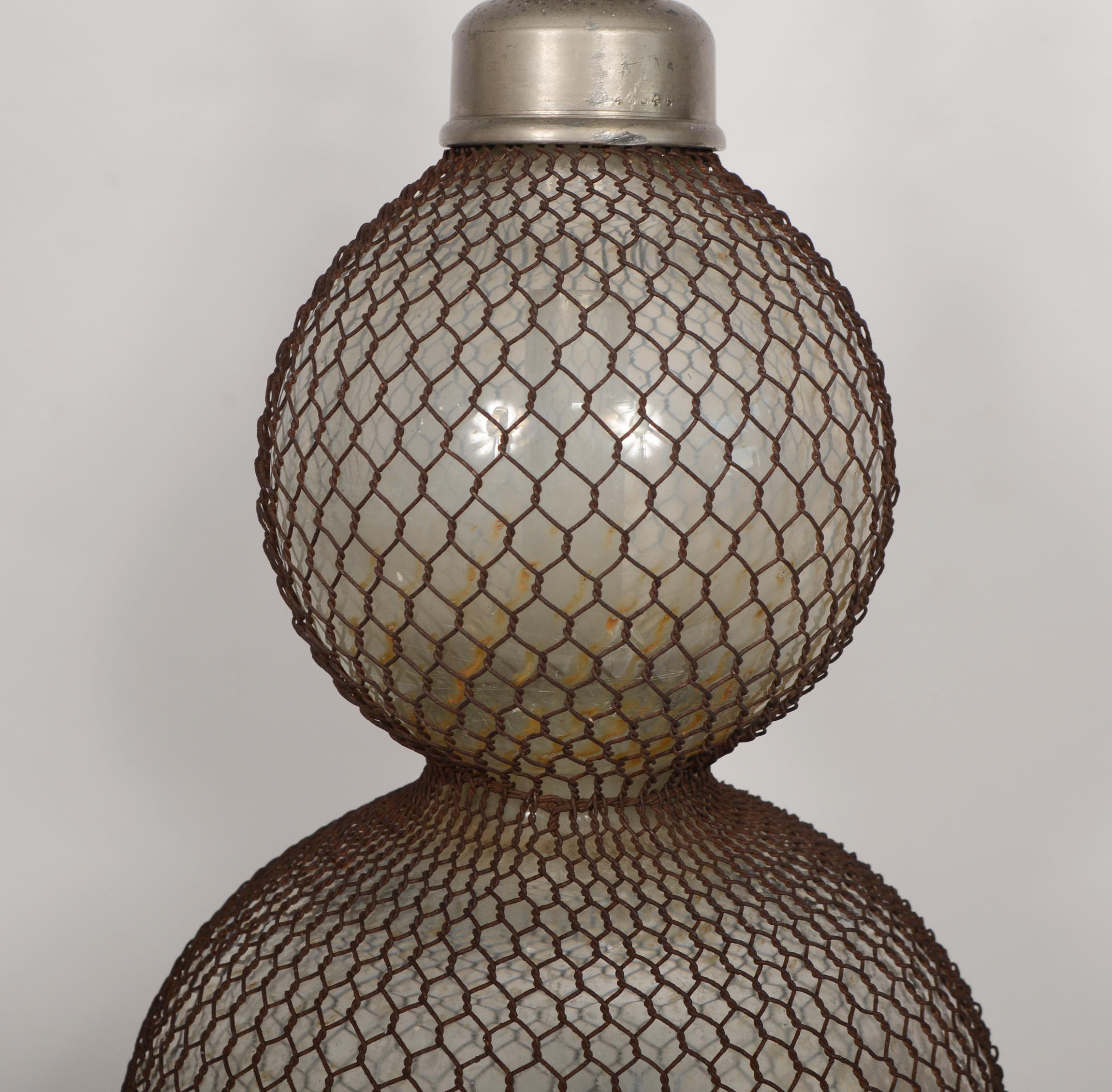 Antique French Double Gourd Seltzer Bottle In Good Condition In San Mateo, CA
