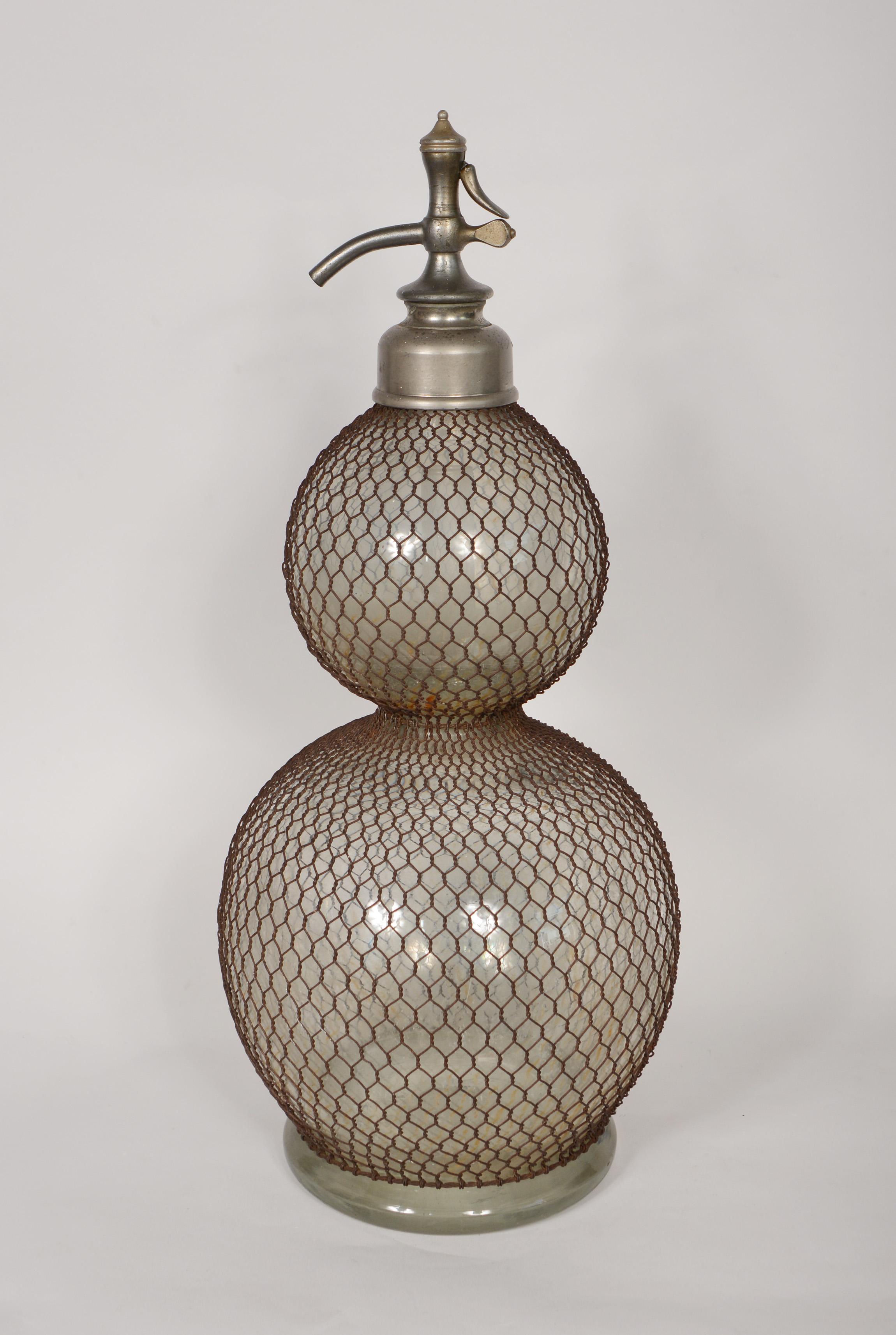 Antique French Double Gourd Seltzer Bottle 1