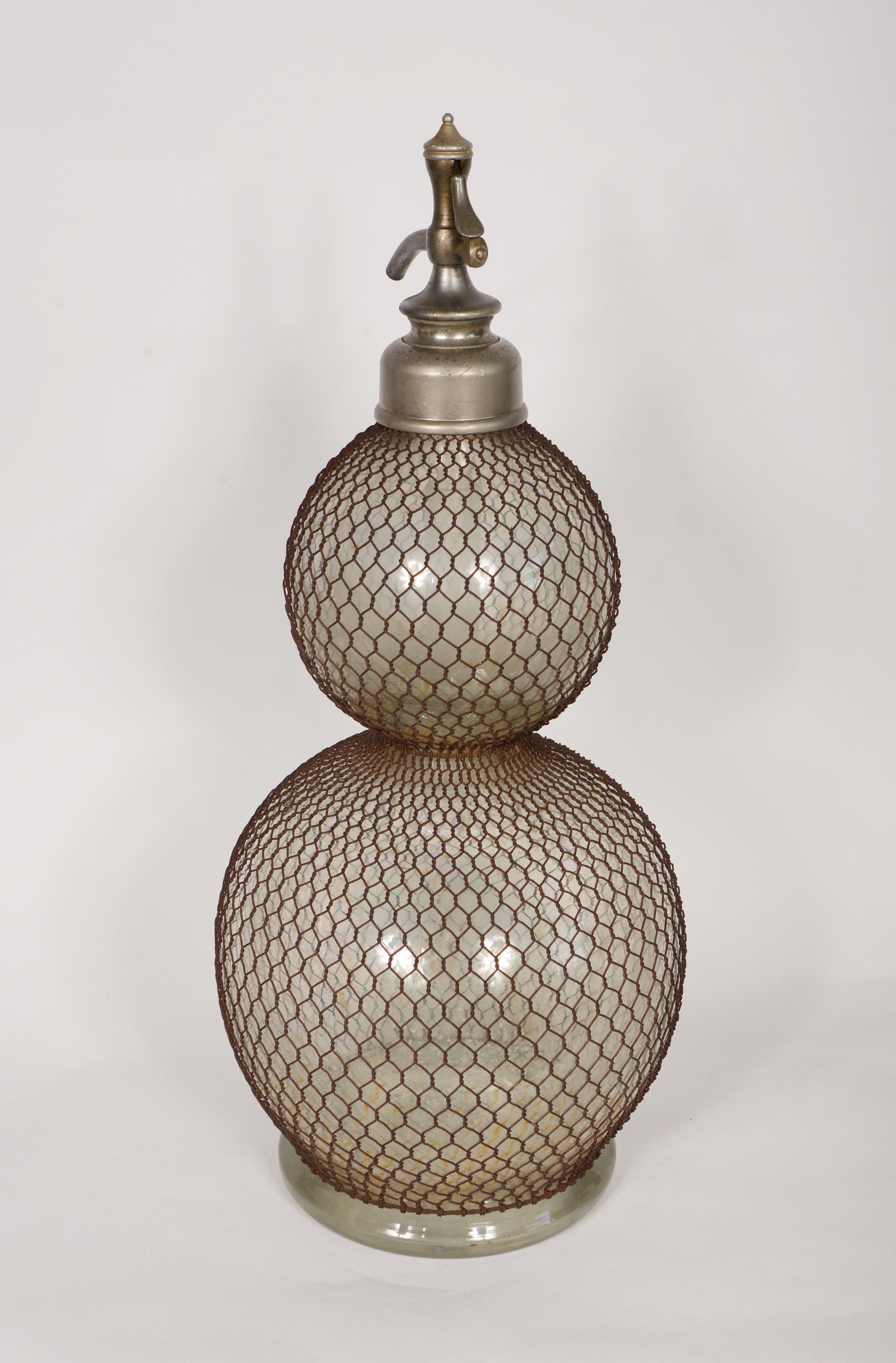 Antique French Double Gourd Seltzer Bottle 3