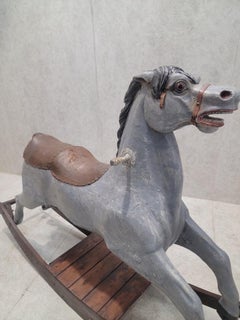 Antique French Double Seater Carousel Rocker Horse