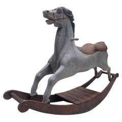 Antique French Double Seater Carousel Rocker Horse