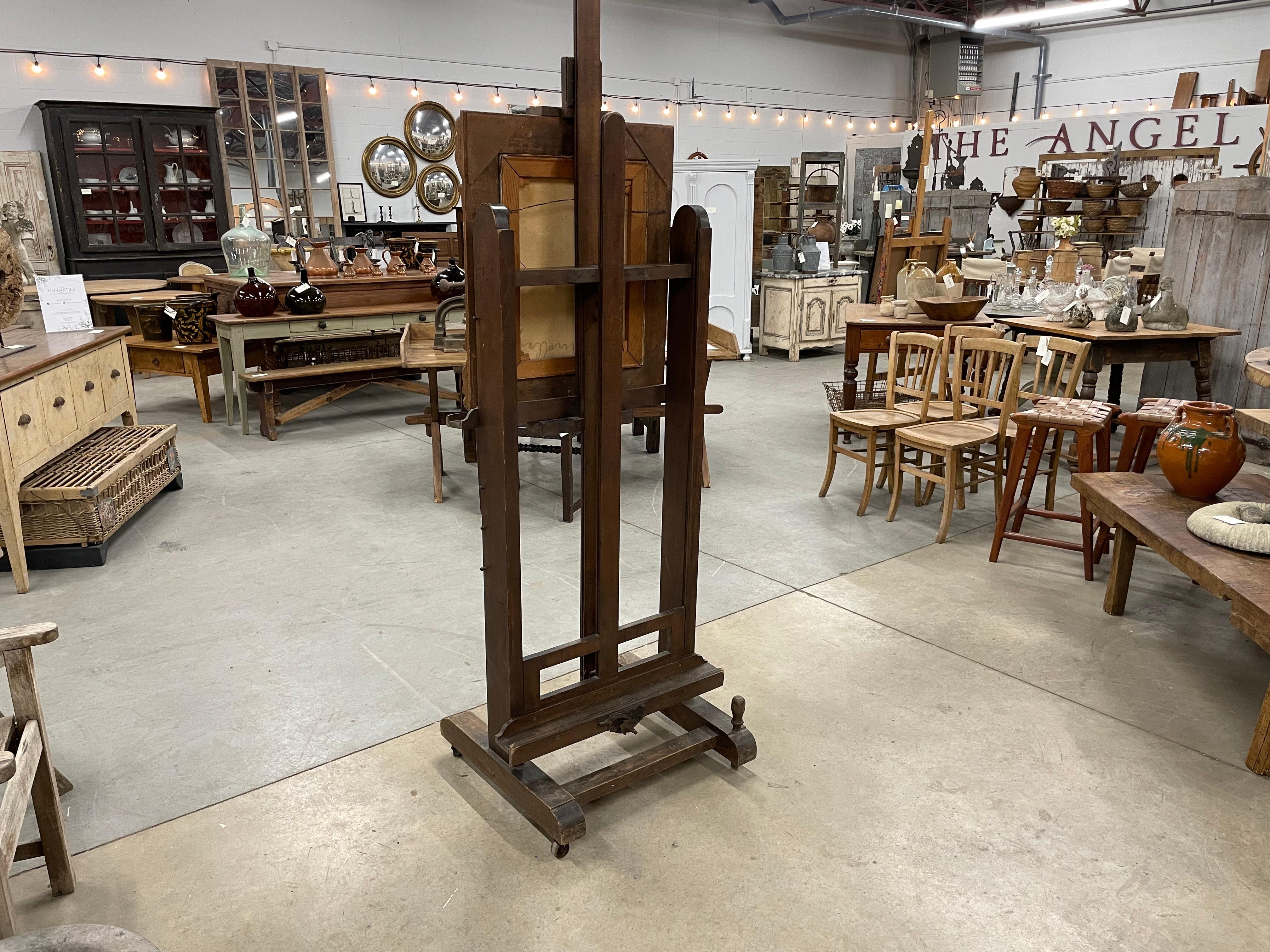 Antique French Double Sided Artist Easel For Sale 5