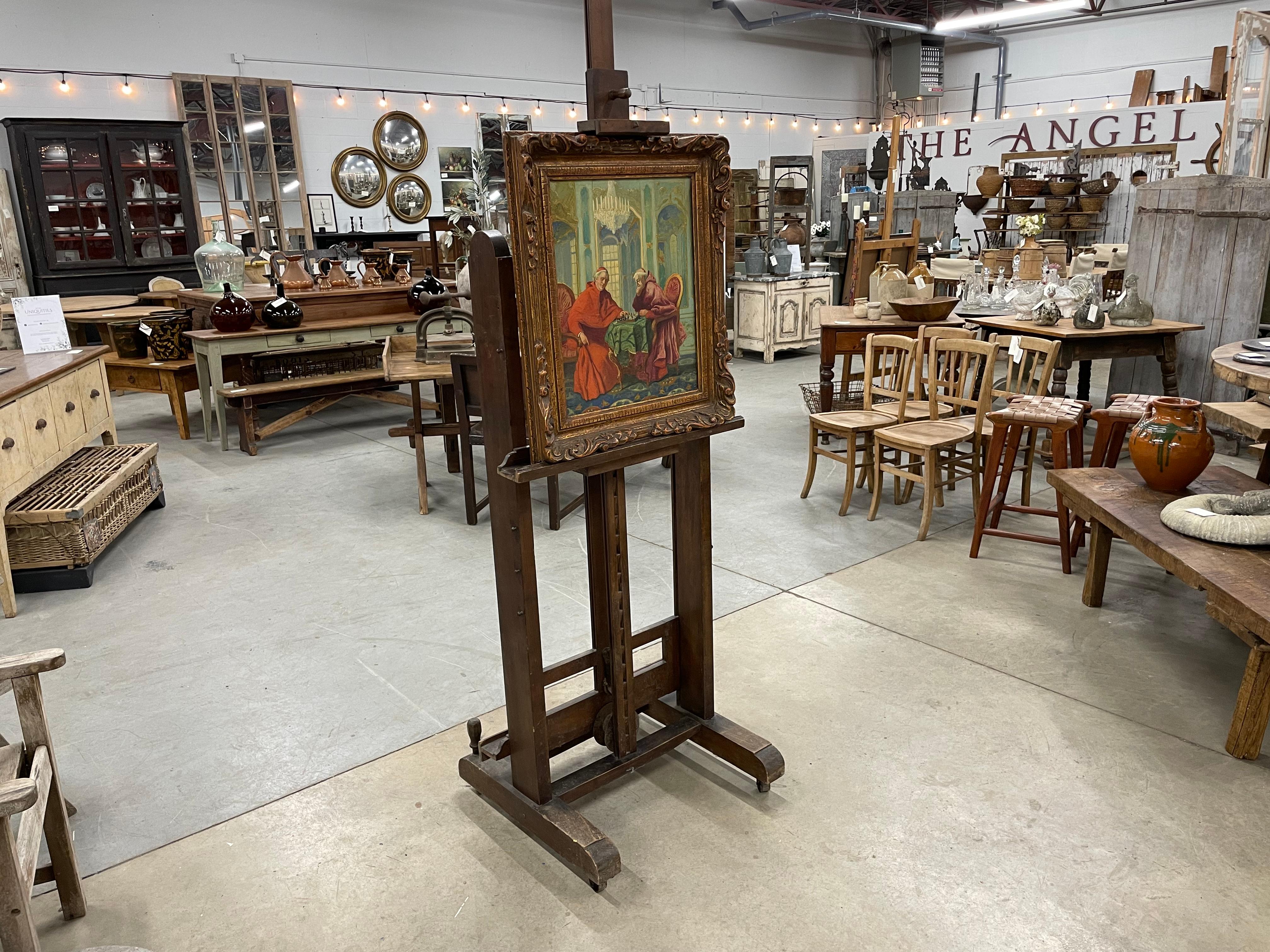 Antique French Double Sided Artist Easel For Sale 4