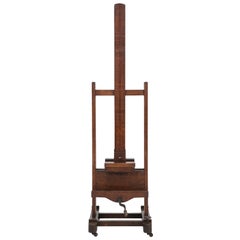 Antique French, Double-Sided Easel made from Quarter-Sawn White Oak