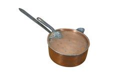 Antique French Dovetailed Copper Sauce Pan Candy Making Sugar Pot & Lid