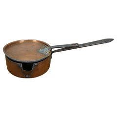 Antique French Dovetailed Copper Sauce Pan Candy Making Sugar Pot & Lid