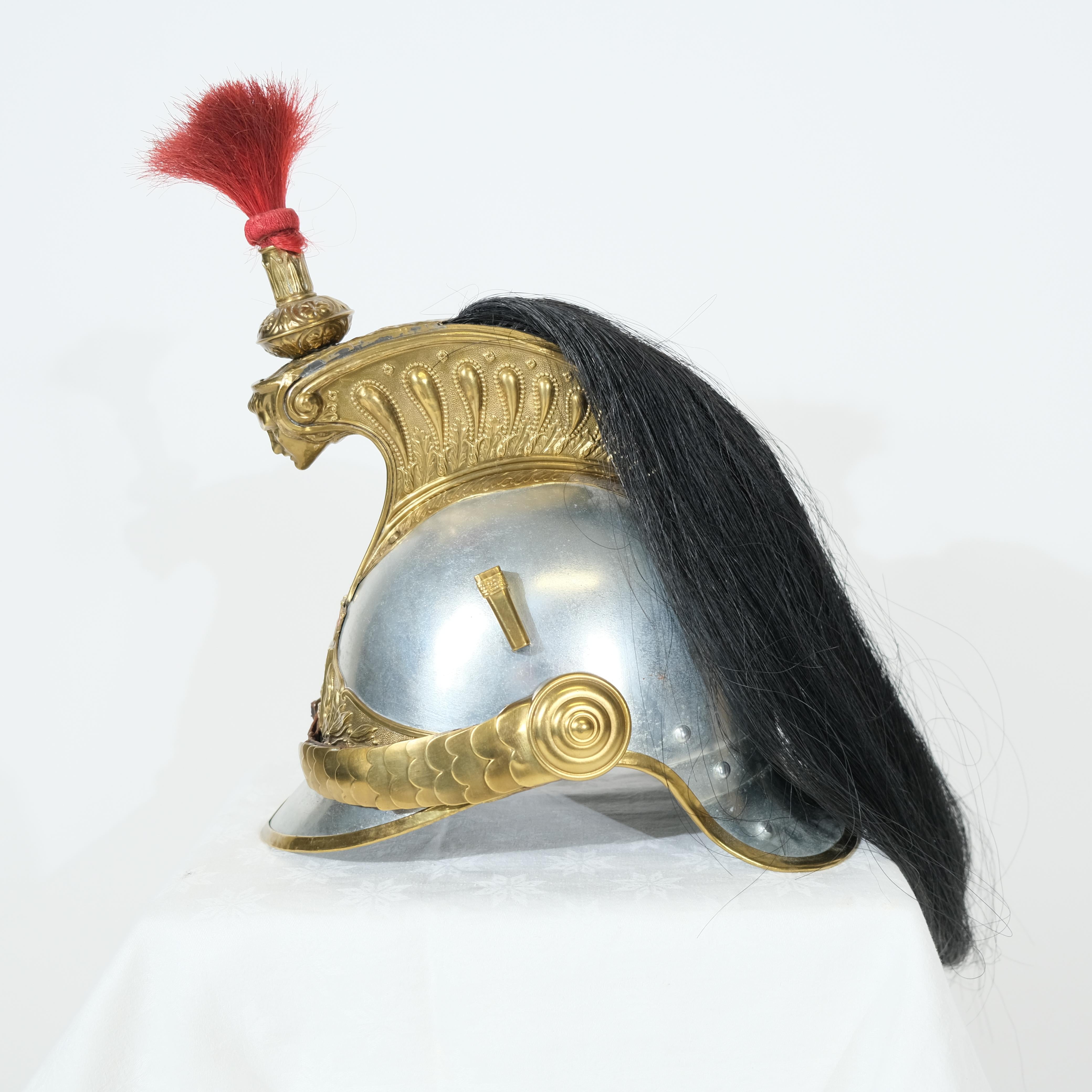 Antique French Dragoon-helmet. Model 1874. In Good Condition In Stockholm, SE