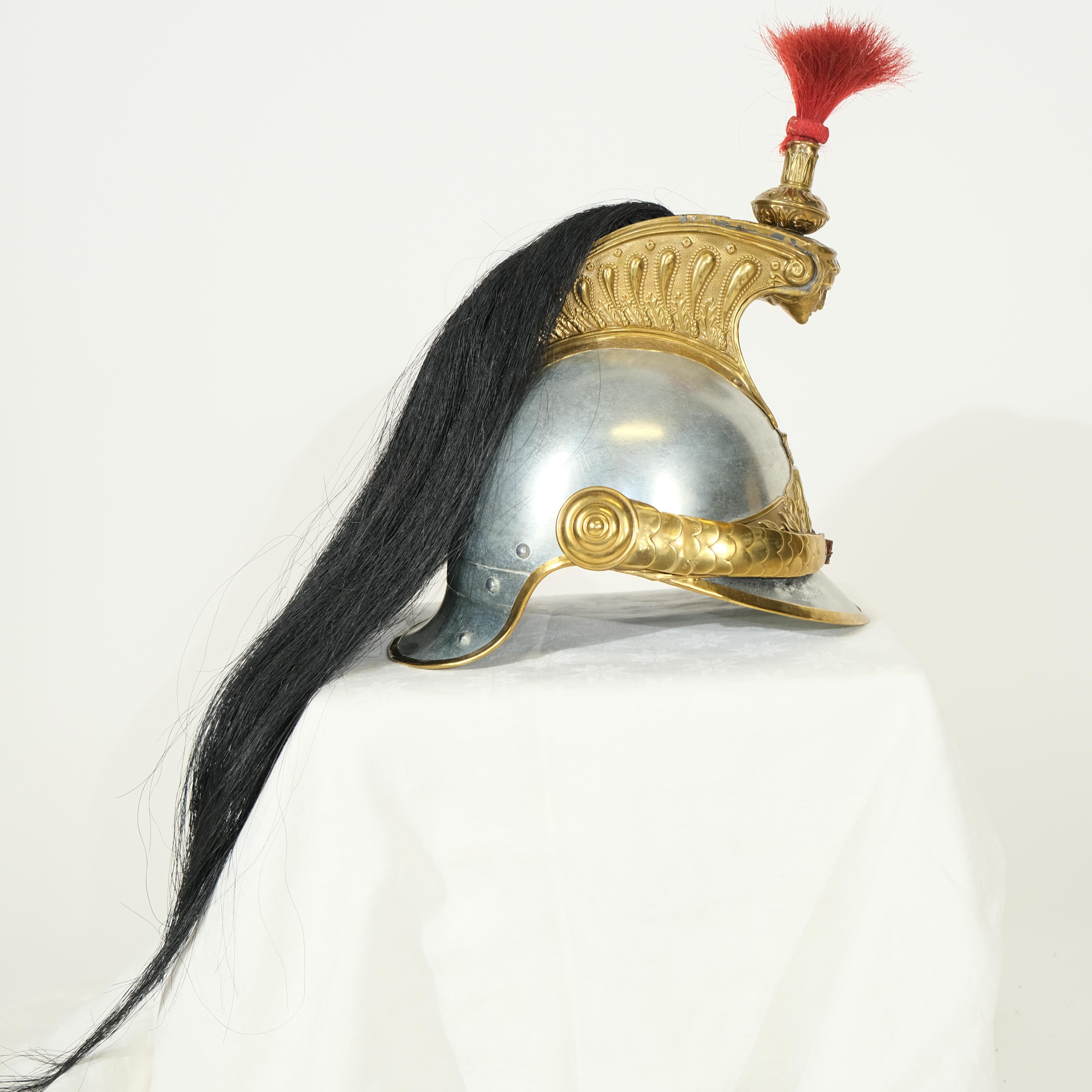 Brass Antique French Dragoon-helmet. Model 1874.