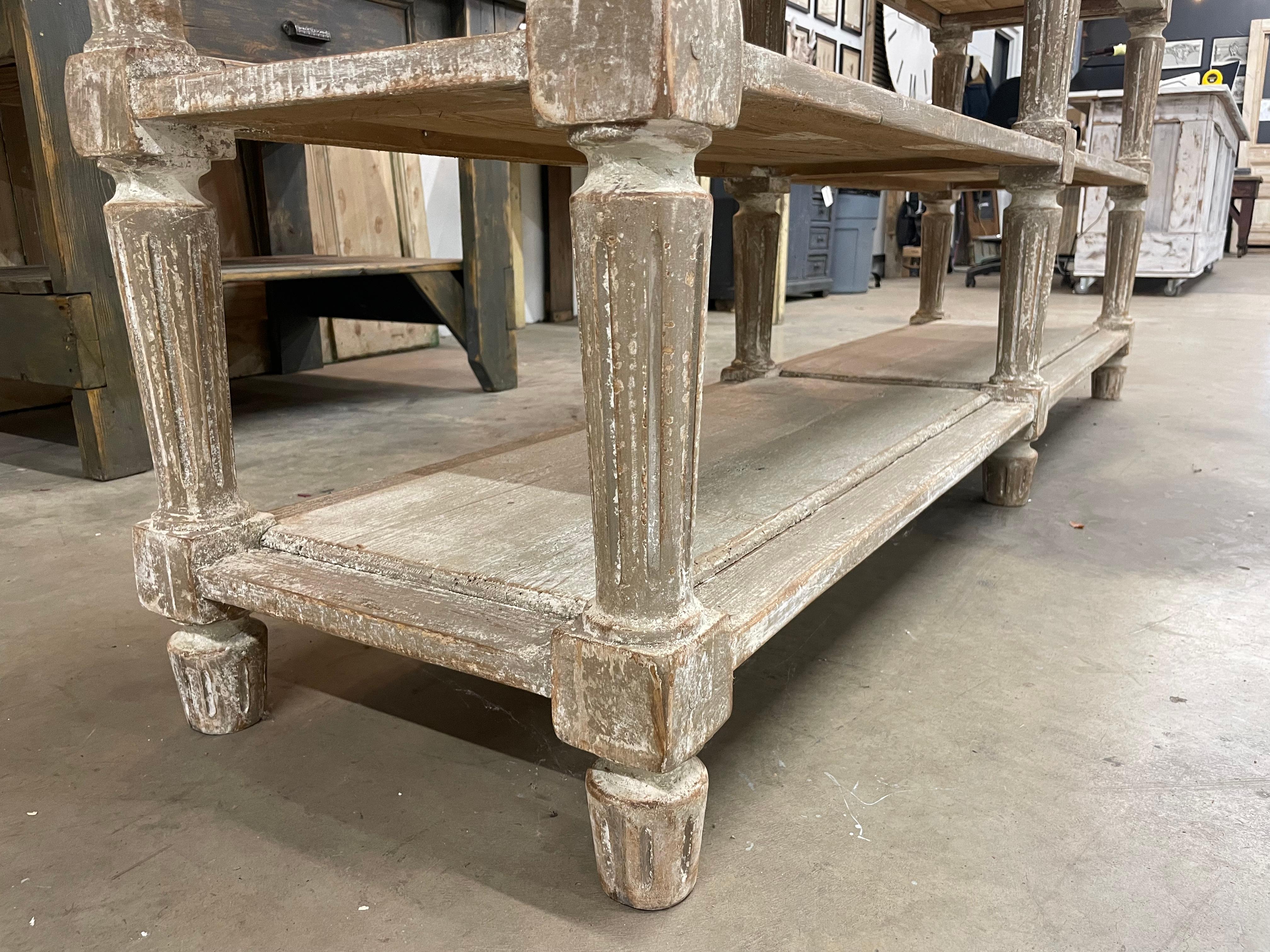 Antiker französischer Draper's Table (Holz) im Angebot