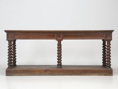 Antique French Drapers Table or Store Counter