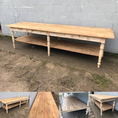 Antique French Drapers Table Vintage, Original, Bakers Shop Display