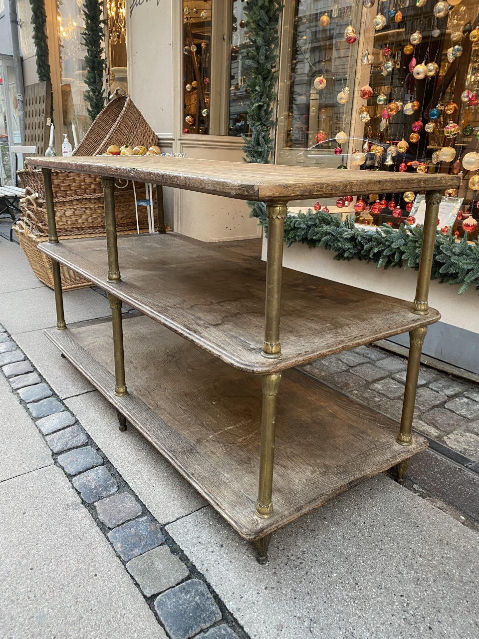 Early 20th Century Antique French Drapery Table/Shelving Console, 1900s, France
