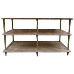 Antique French Drapery Table/Shelving Console, 1900s, France