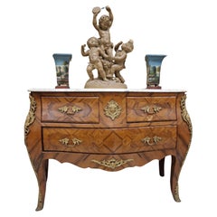 Antique French Dresser Bombe Louis XV Commode