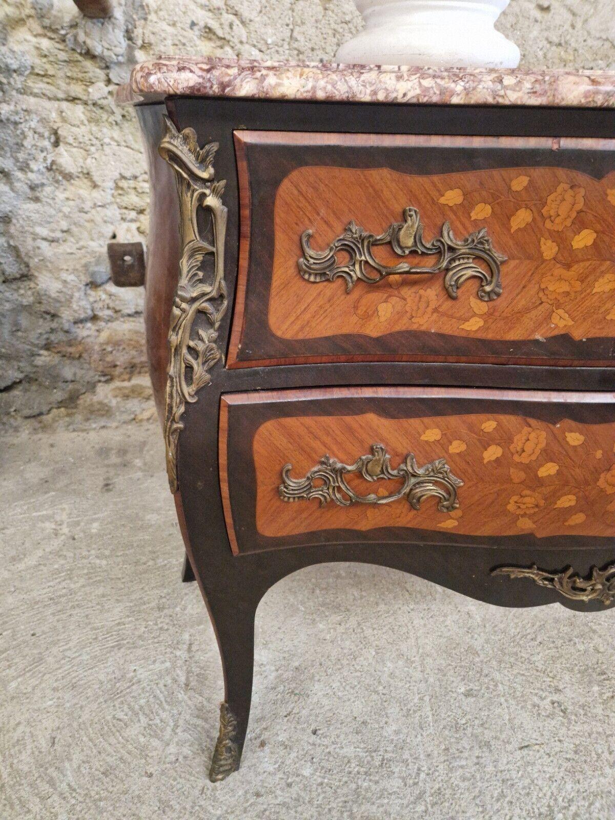 Antique French Dresser Bombe Louis XV Style Commmode In Good Condition For Sale In Buxton, GB