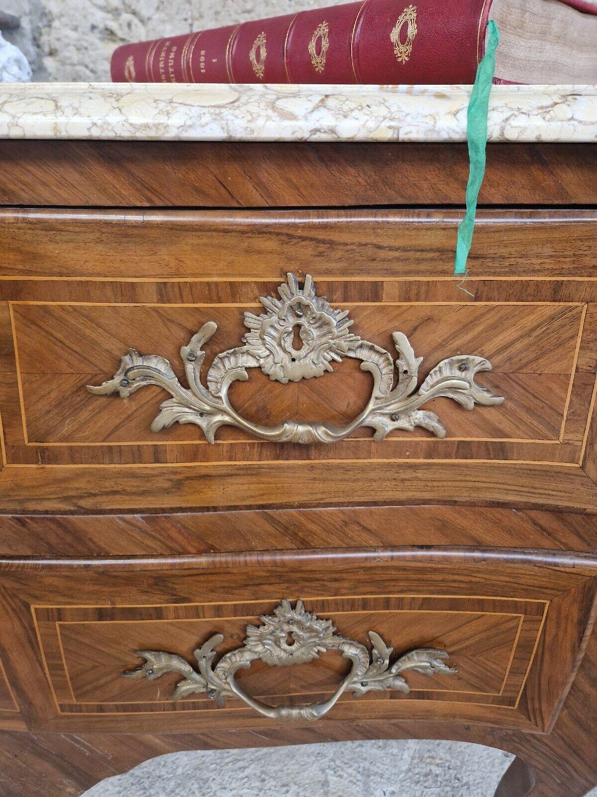 20th Century Antique French Dresser Bombe Louis XV Style Commode