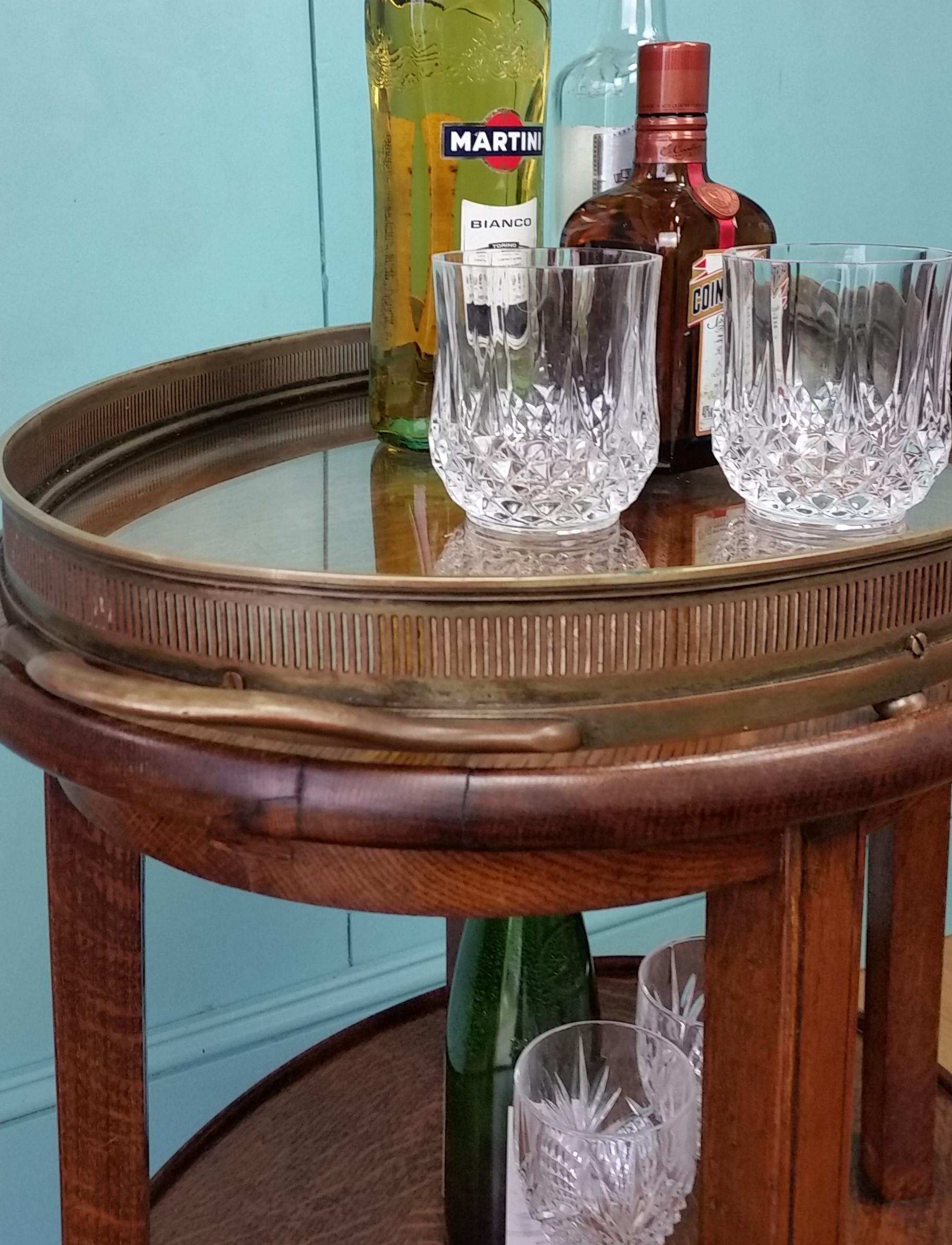 Antique French drinks trolley 2