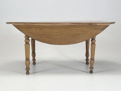 Antique French Drop Leaf Dining or Kitchen Table Restored circa mid-1800's