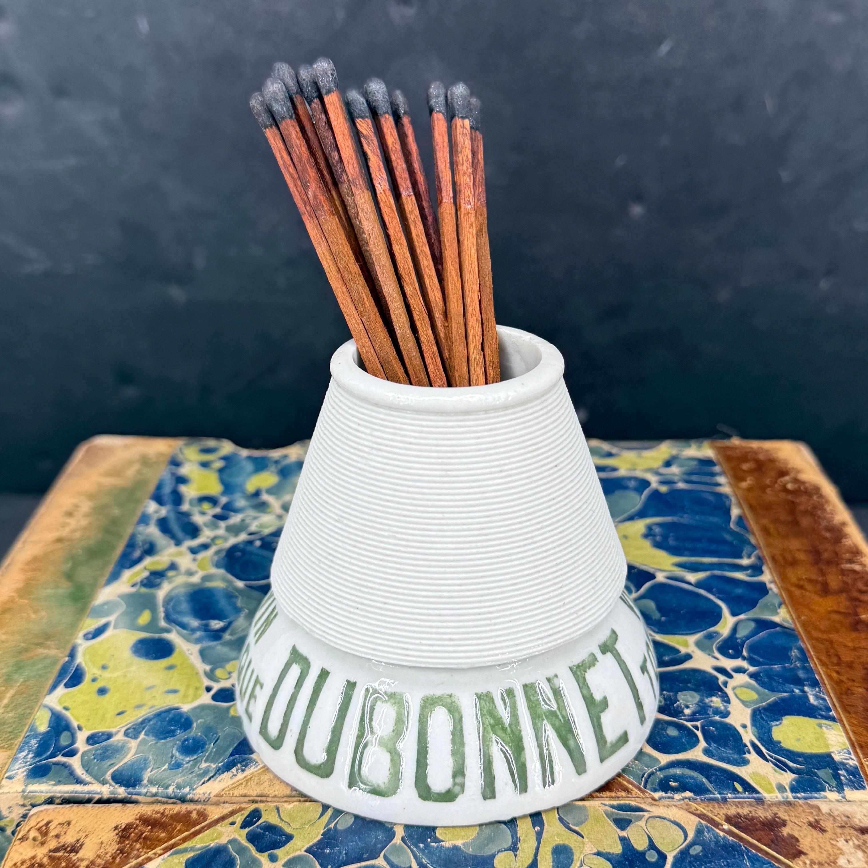 Antique French DUBONNET Match Holder With Striker In Good Condition For Sale In Haddonfield, NJ
