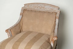 Antique duchesse Brisee, chaise et tabouret français