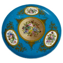 Ancienne assiette française du début du 19ème siècle, Sèvres, vers 1820-1830