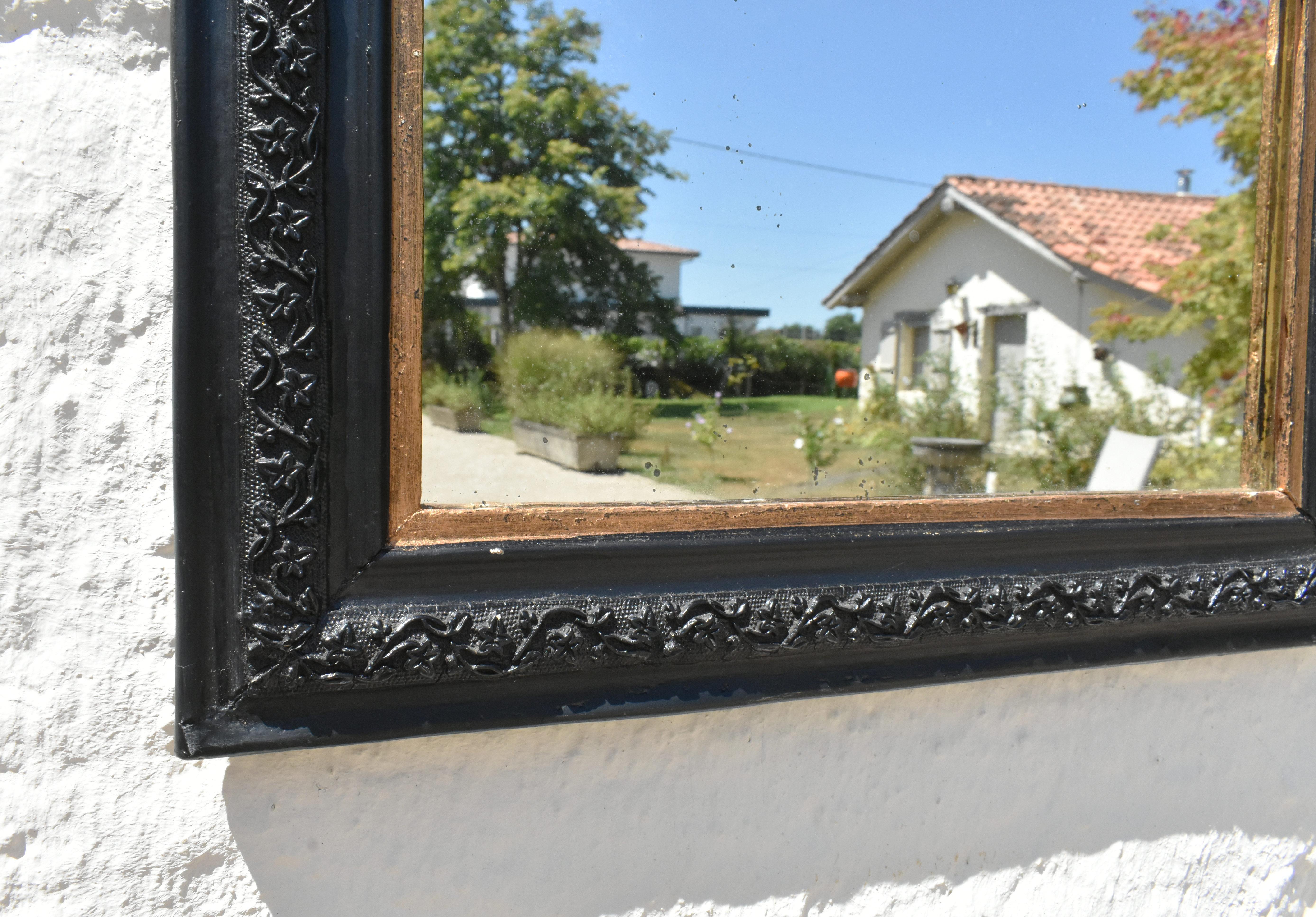 Antique French Ebonised Mirror Napoleon III Second Empire For Sale 5