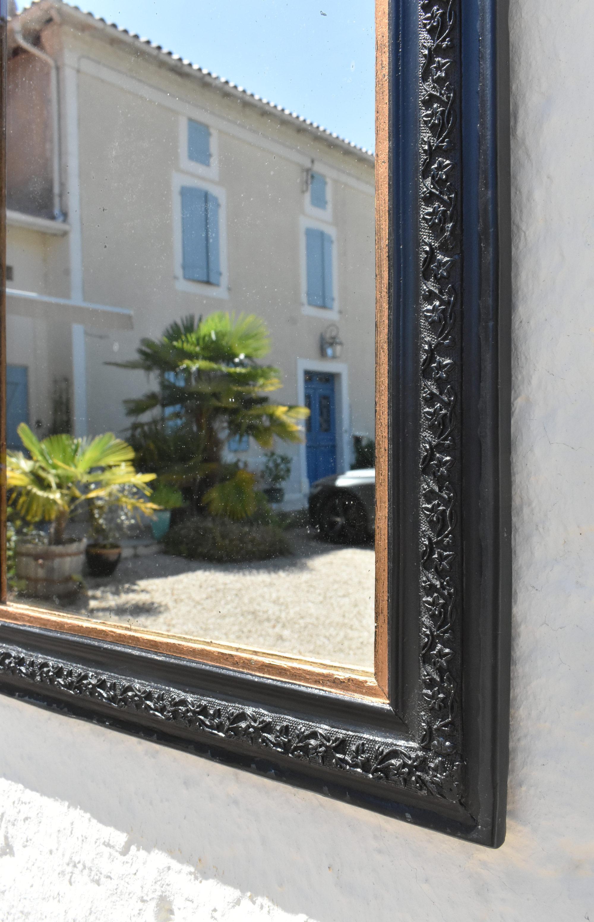 Antique French Ebonised Mirror Napoleon III Second Empire For Sale 7