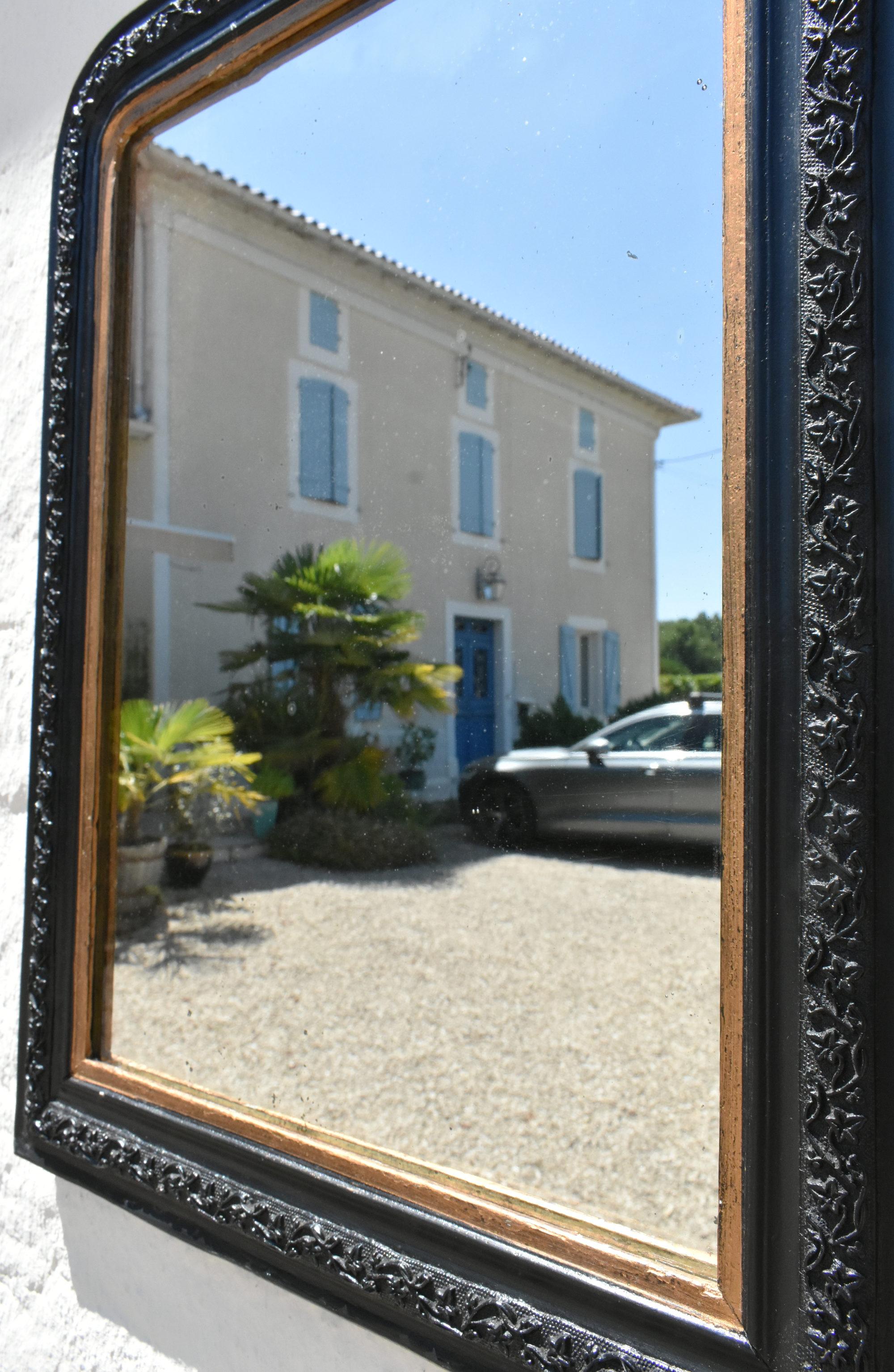 Antique French Ebonised Mirror Napoleon III Second Empire For Sale 8