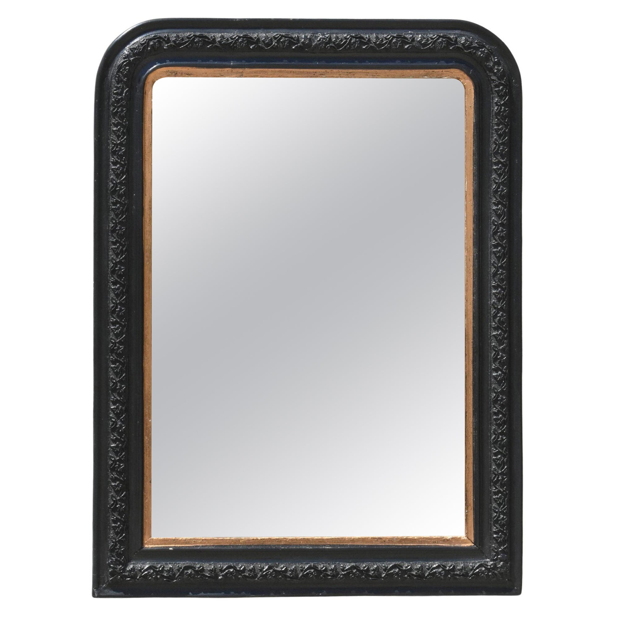 Antique French Ebonised Mirror Napoleon III Second Empire For Sale