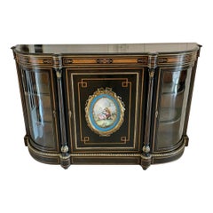 Antique French Credenza/Sideboard Ebonizado y Amboyna