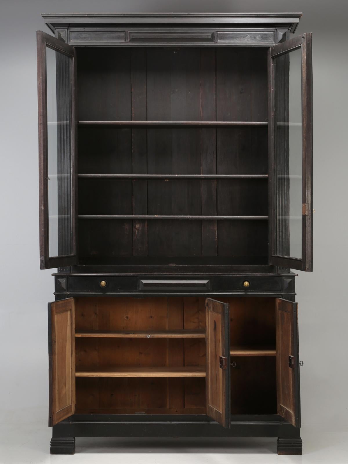 Antique French Ebonized Bookcase that is 100% Original, Including the Finish 13