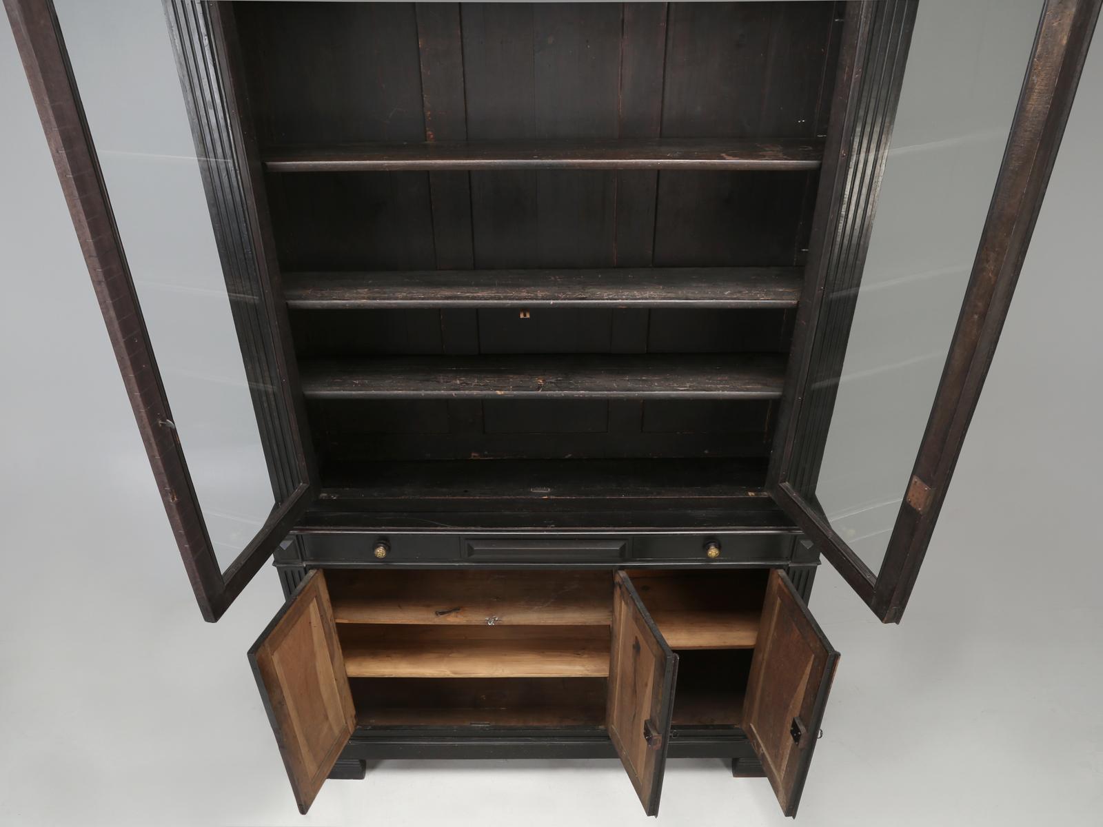 Antique French Ebonized Bookcase that is 100% Original, Including the Finish 14