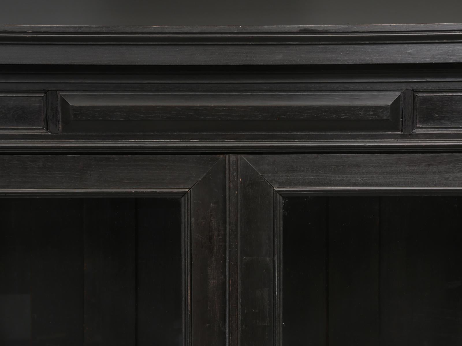 Late 19th Century Antique French Ebonized Bookcase that is 100% Original, Including the Finish