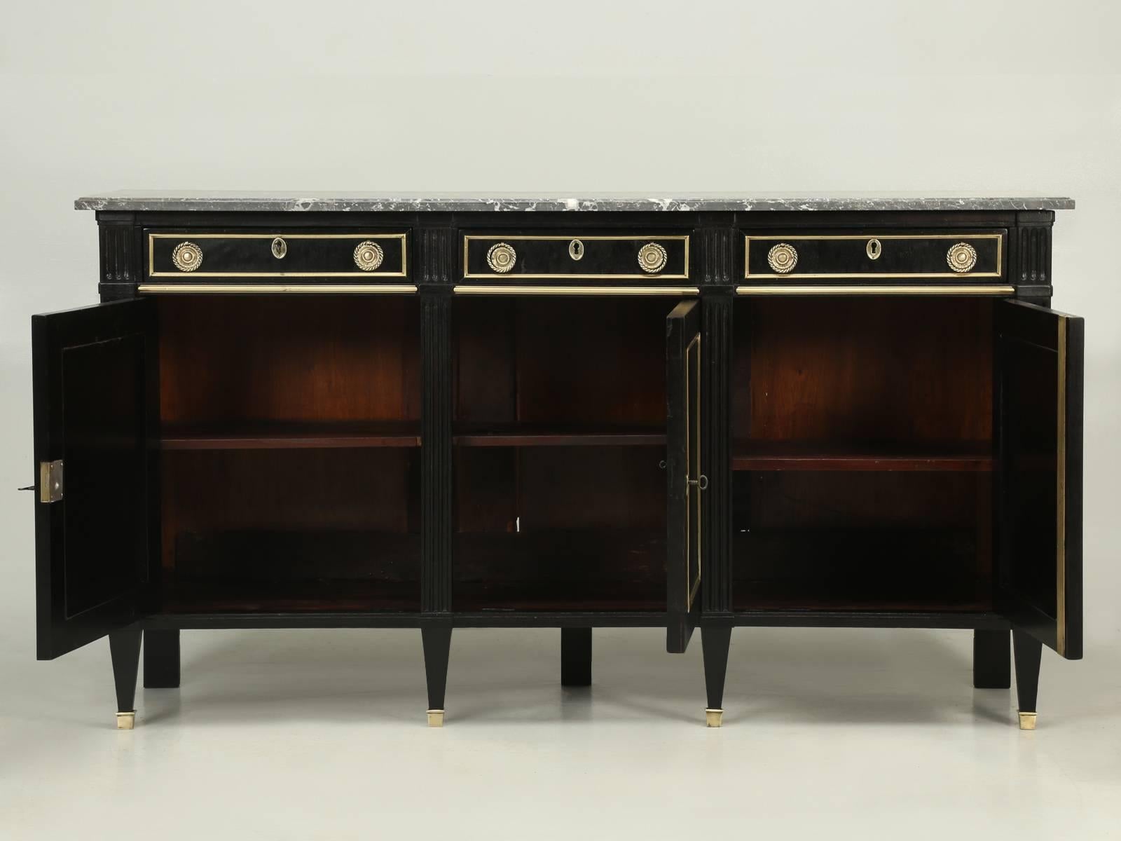 Antique French Ebonized Buffet, Completely Restored from the Inside Out 5