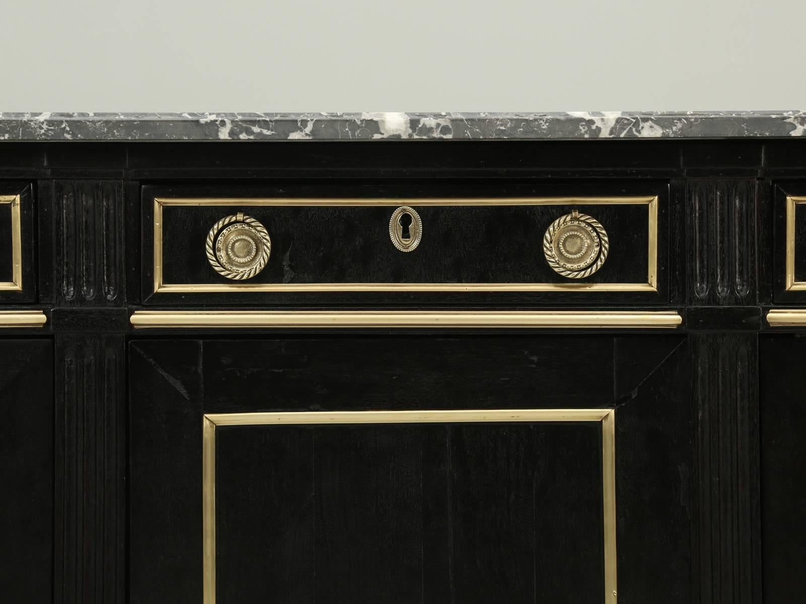 Antique French Ebonized Buffet, Completely Restored from the Inside Out 2