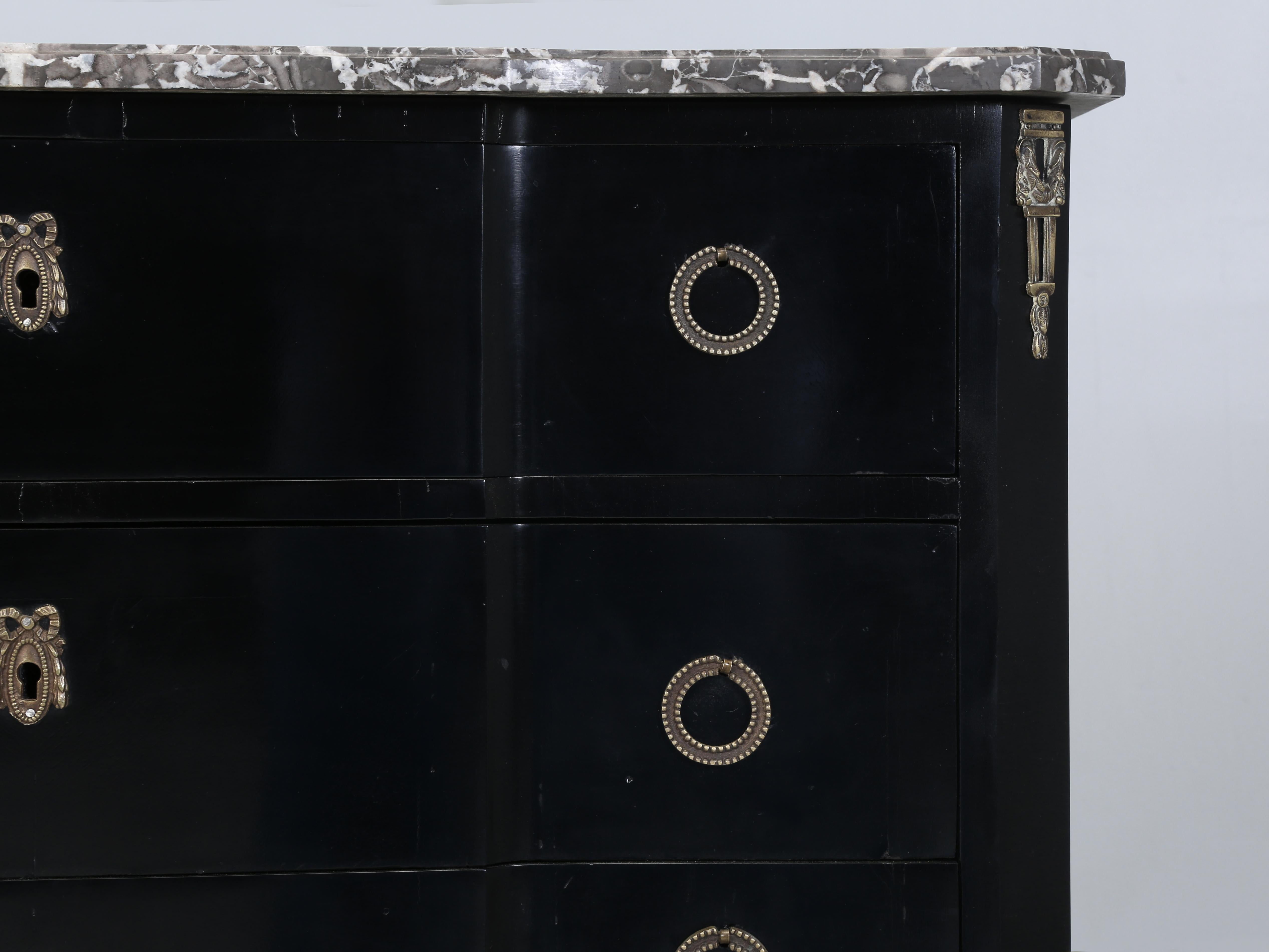 Antique French Ebonized Louis XV Style Commode Completely Restored c1800's For Sale 7