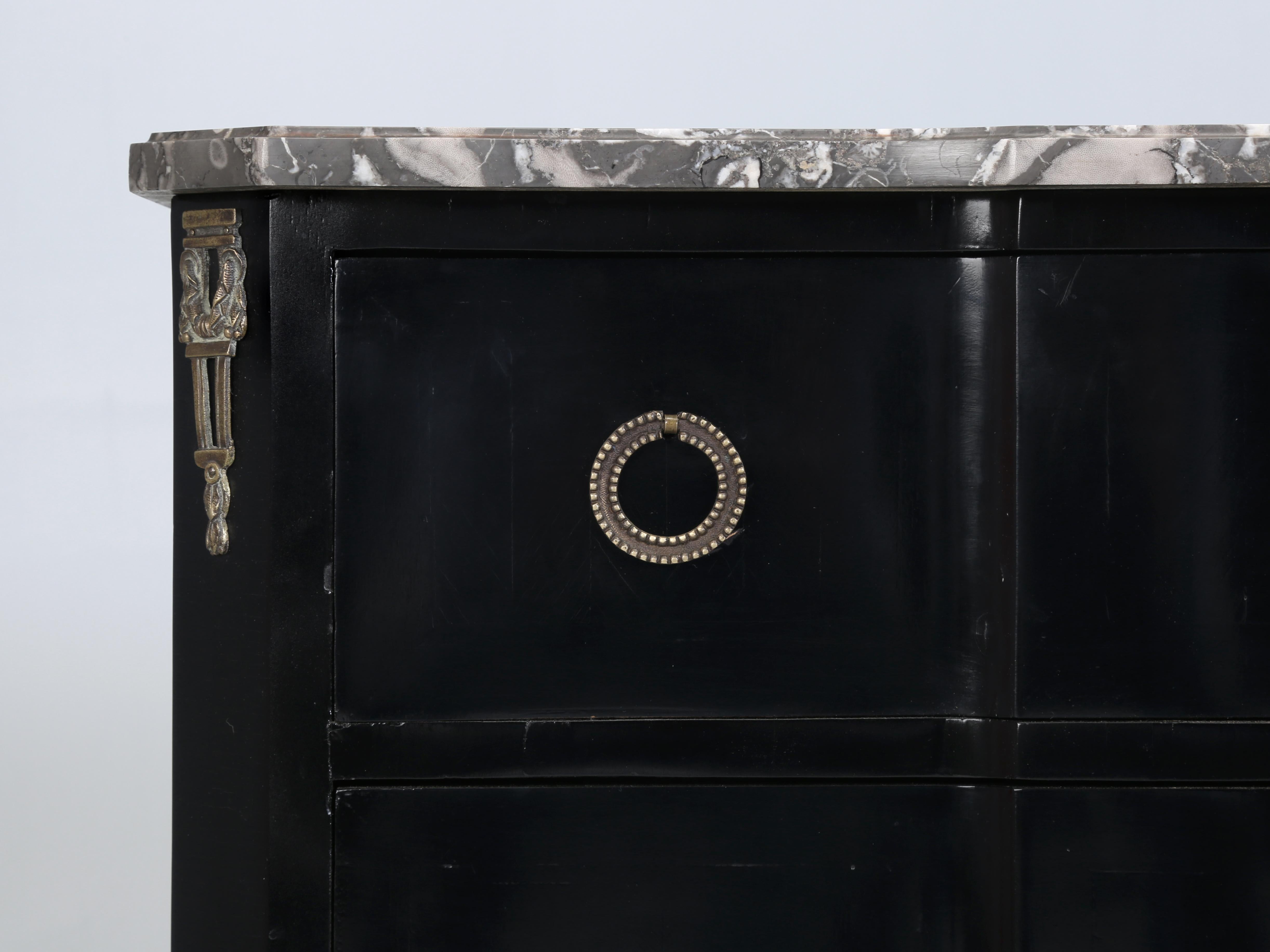Antique French Ebonized Louis XV Style Commode Completely Restored c1800's For Sale 8