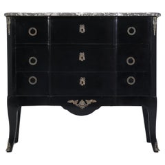 Antique French Ebonized Louis XV Style Commode Completely Restored c1800's