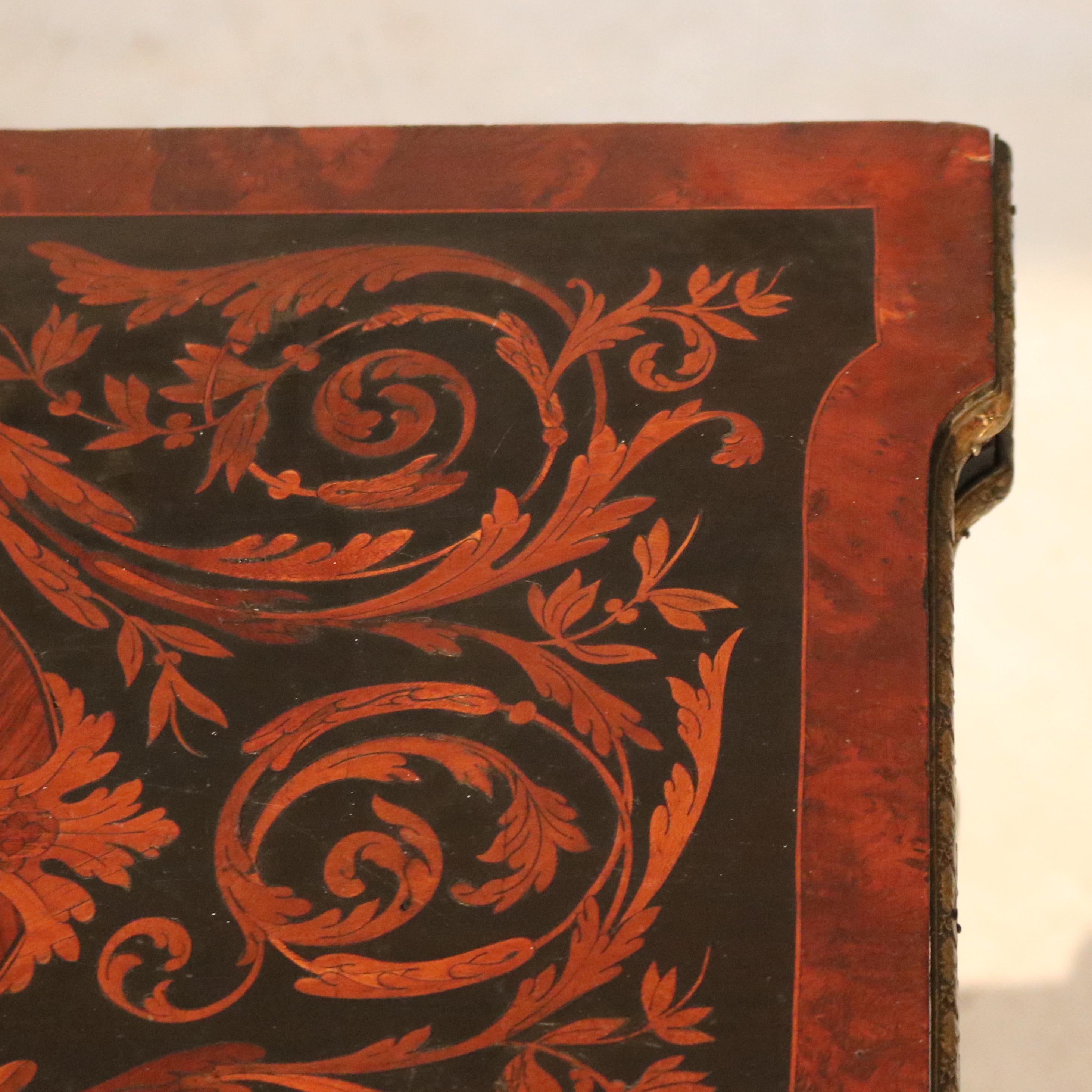 Antique French Ebonized, Ormolu & Inlay Card Table C1880 For Sale 6