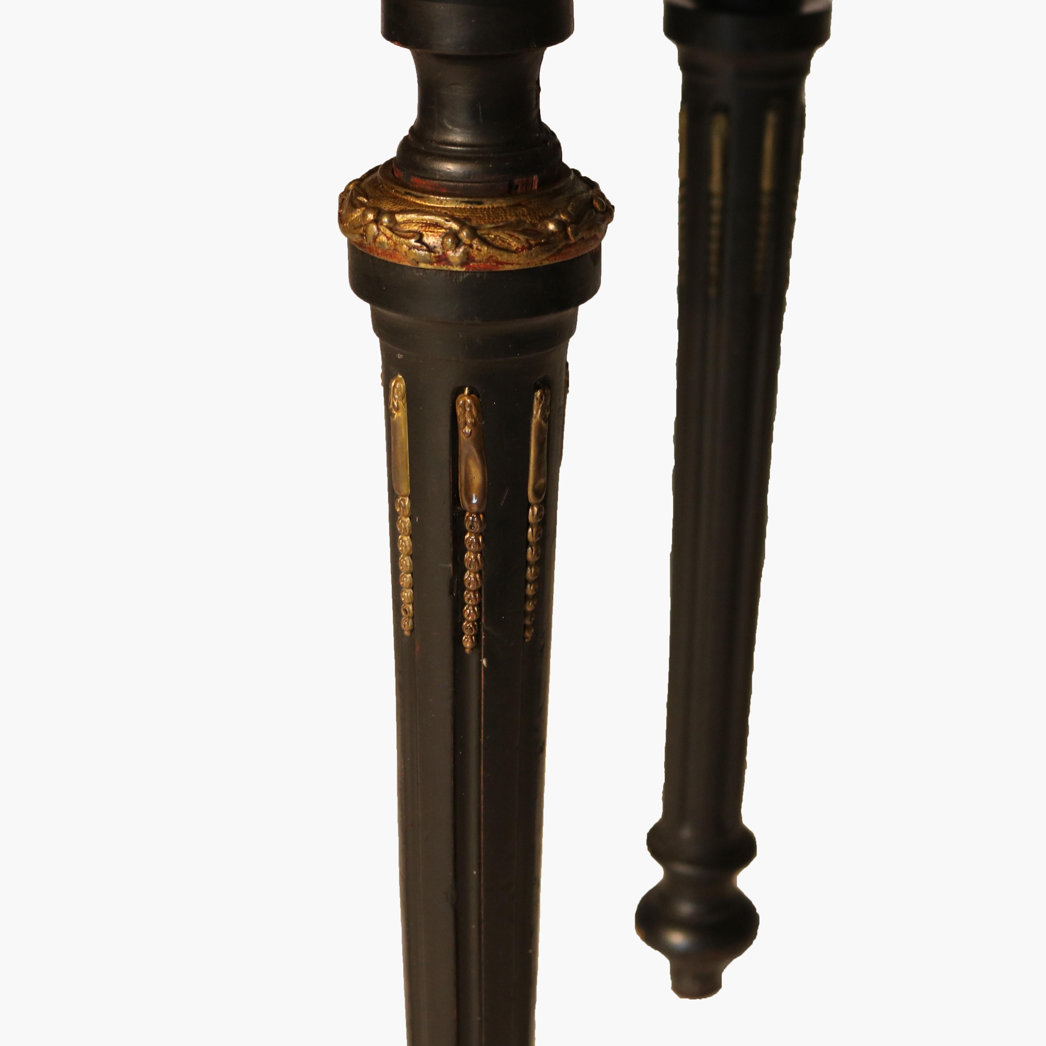 Antique French Ebonized, Ormolu & Inlay Card Table C1880 For Sale 8