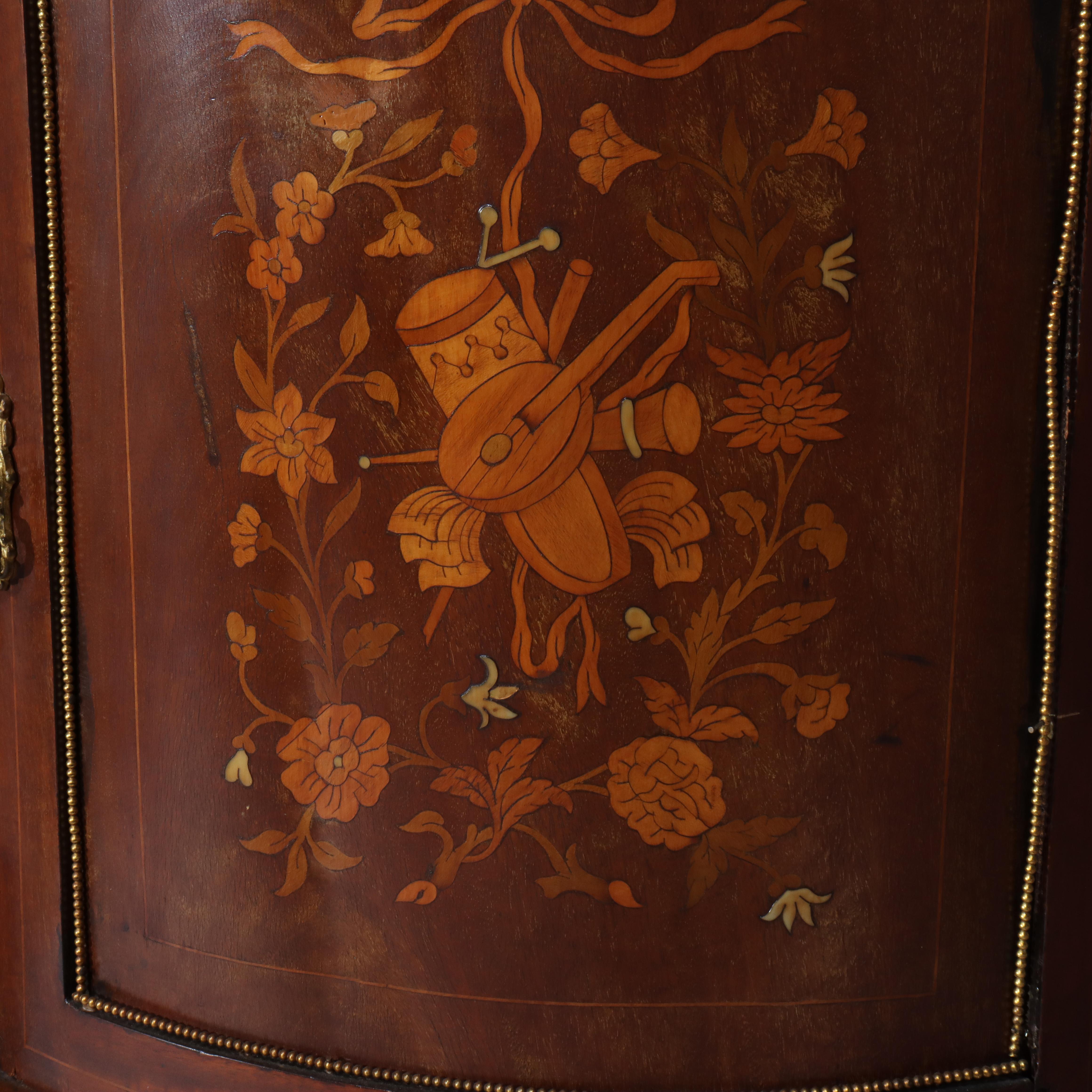 Cabinet de curiosité en bois de rose ébonisé, marqueterie et bronze doré, Antique French C1890 en vente 5